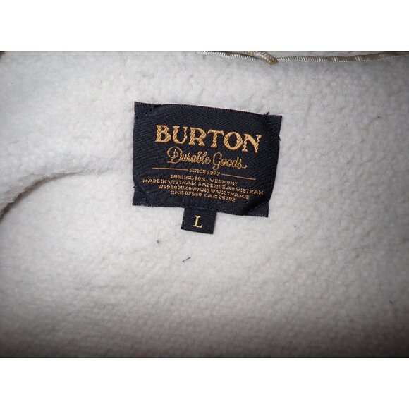 Burton Women's Lynx Full Zip Fleece Jacket L‎ Creme Brulee Snowboard Hooded - Picture 7 of 8